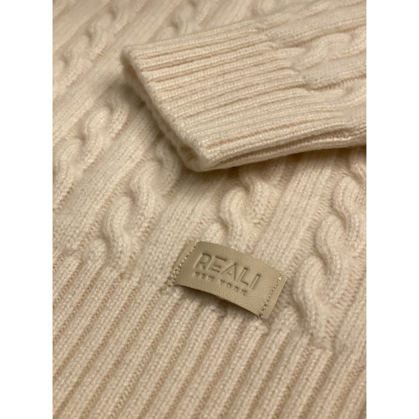 Ladies Classic Cashmere Cable Knit Pullover