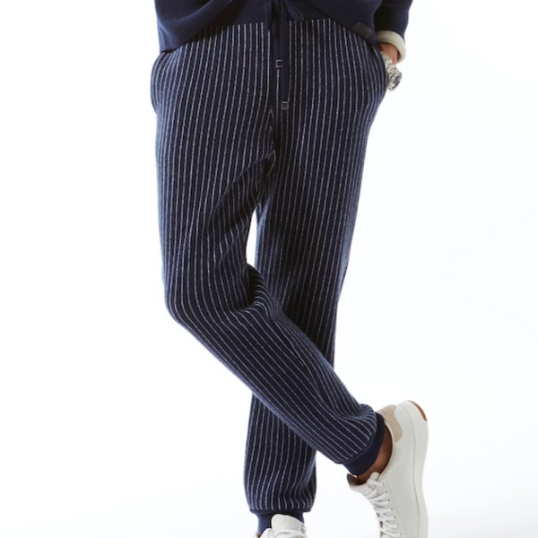 Cashmere Chalk Stripe Jogger