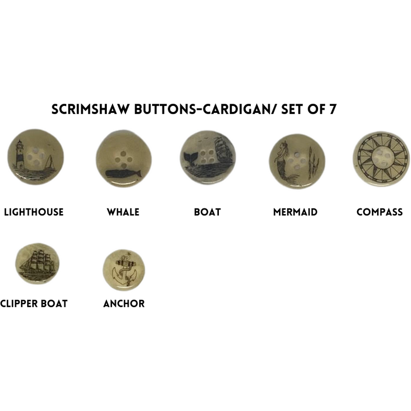 Add A Set Of Scrimshaw Buttons To Your Cardigan