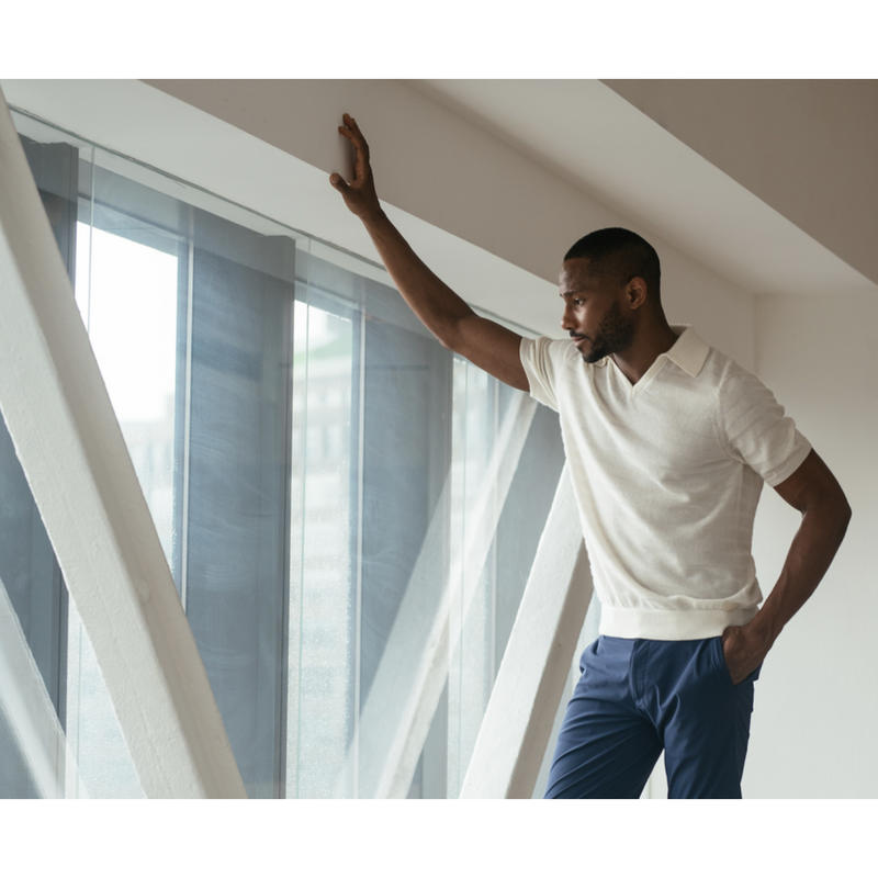 Short Sleeve Cashmere/Silk Stripe Pullover