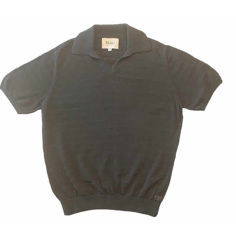 Short Sleeve Cashmere/Silk Stripe Pullover