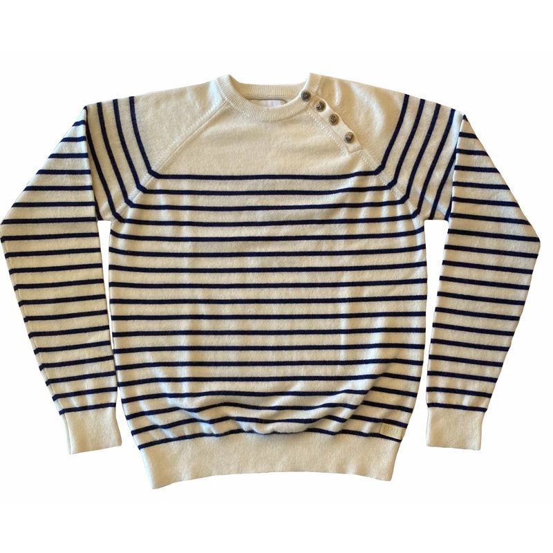 Striped Raglan Buttoned Pullover – Reali New York